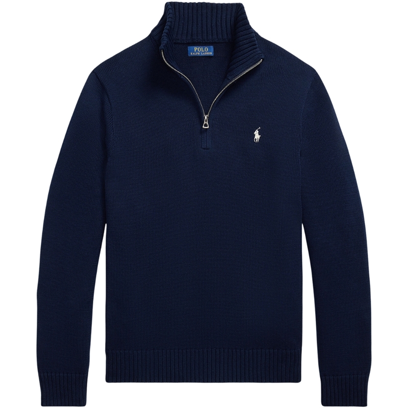 Polo Ralph Lauren Cotton Quarter-Zip Mockneck Sweater Strik