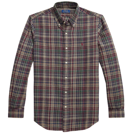 Polo Ralph Lauren Custom Fit Plaid Brushed Flannel Skjorte