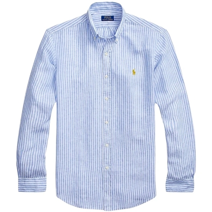 Polo Ralph Lauren Custom Fit Striped Linen Skjorte