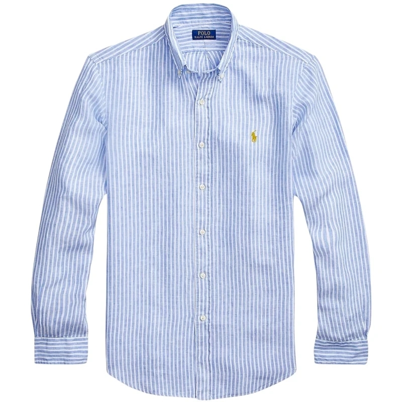 Polo Ralph Lauren Custom Fit Striped Linen Skjorte