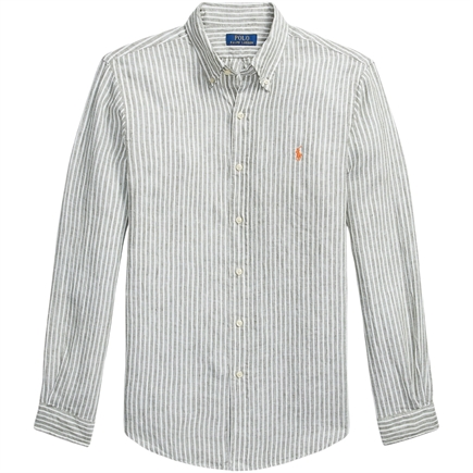 Polo Ralph Lauren Custom Fit Striped Linen Skjorte