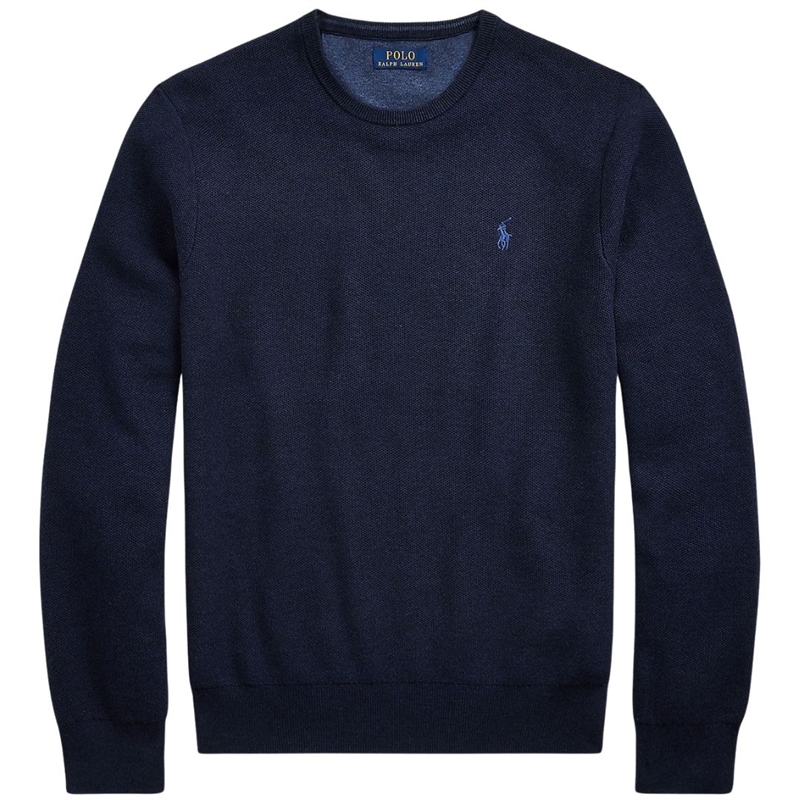 Polo Ralph Lauren Mesh-Knit Cotton Crewneck Strik