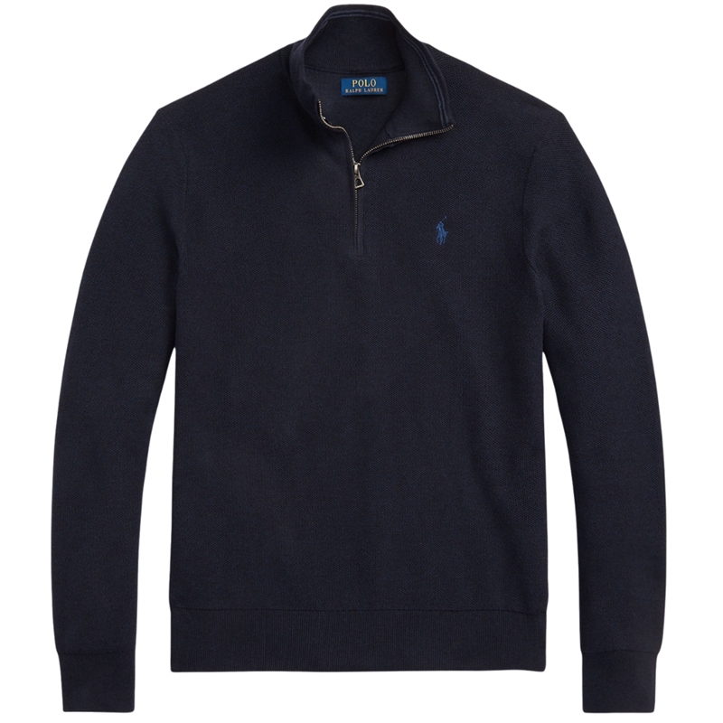 Polo Ralph Lauren Mesh-Knit Cotton Quarter-Zip Strik
