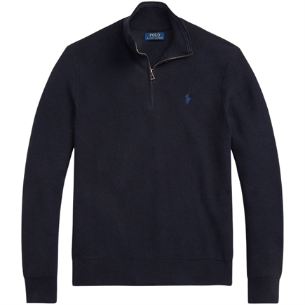 Polo Ralph Lauren Mesh-Knit Cotton Quarter-Zip Sweatshirt