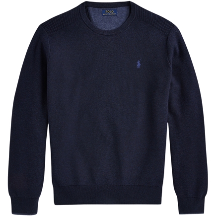 Polo Ralph Lauren Mesh-Knit Cotton Crewneck Sweatshirt