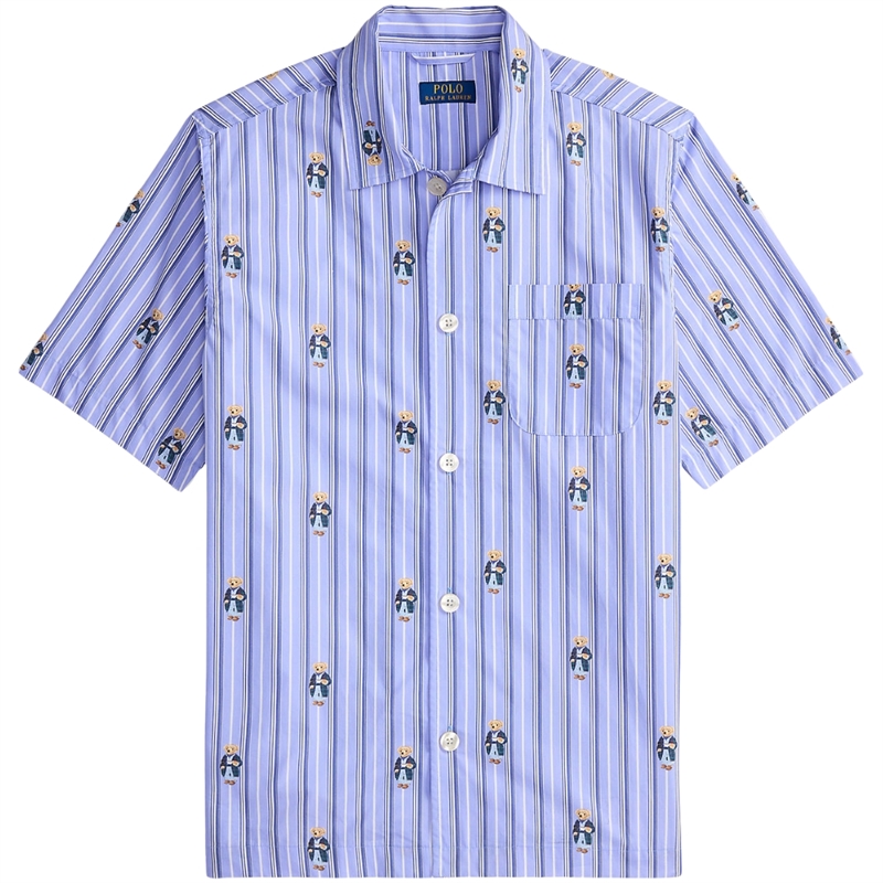 Polo Ralph Lauren Polo Bear Striped Poplin Pajama Skjorte