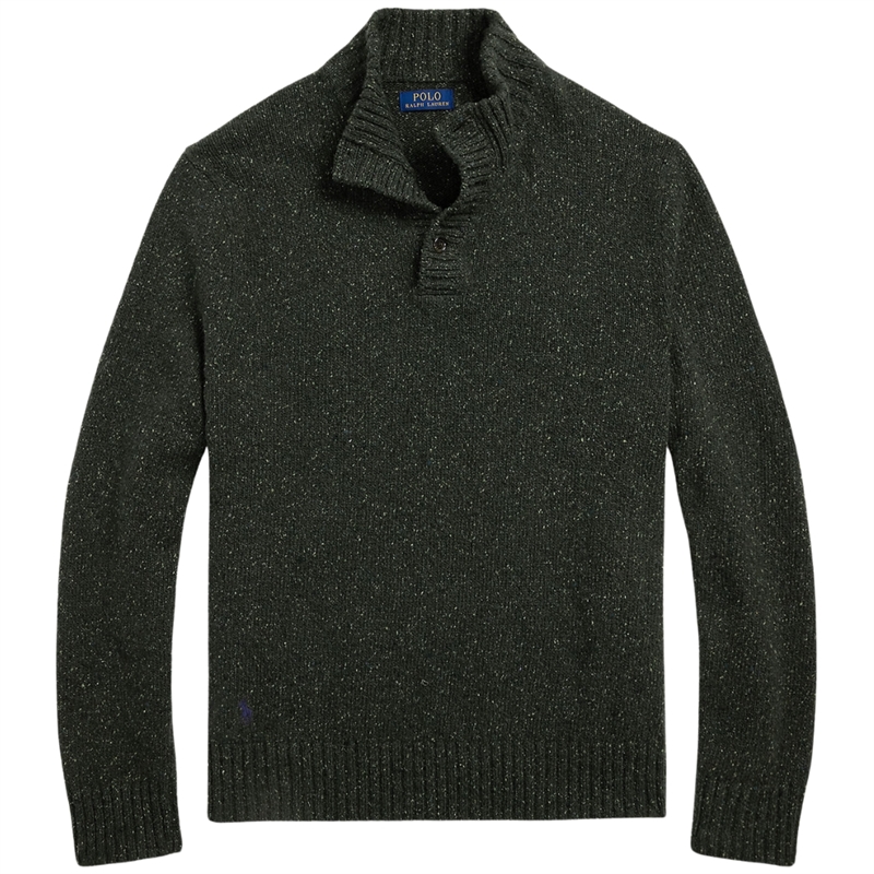 Polo Ralph Lauren Speckled Wool-Blend Mockneck Strik