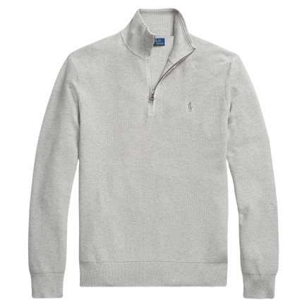 Polo Ralph Lauren Mesh Knit Cotton Quarter Zip Sweatshirt