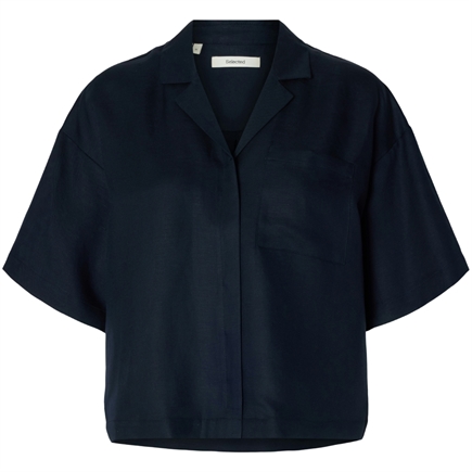 Selected Femme Lyra 2/4 Boxy Linen Blend Skjorte