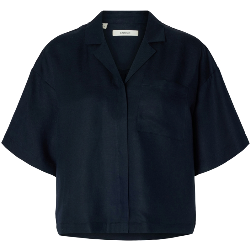 Selected Femme Lyra 2/4 Boxy Linen Blend Skjorte