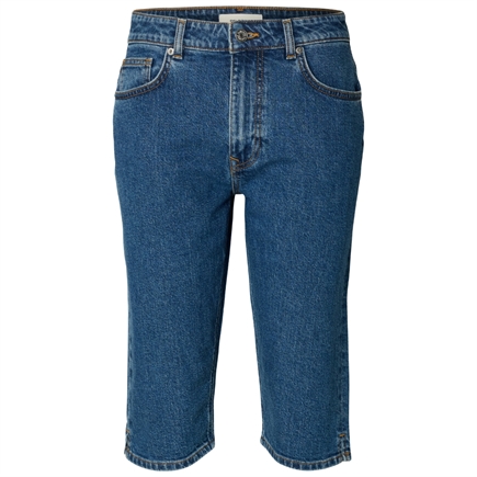 Selected Femme Eva MW Denim Capri Shorts 