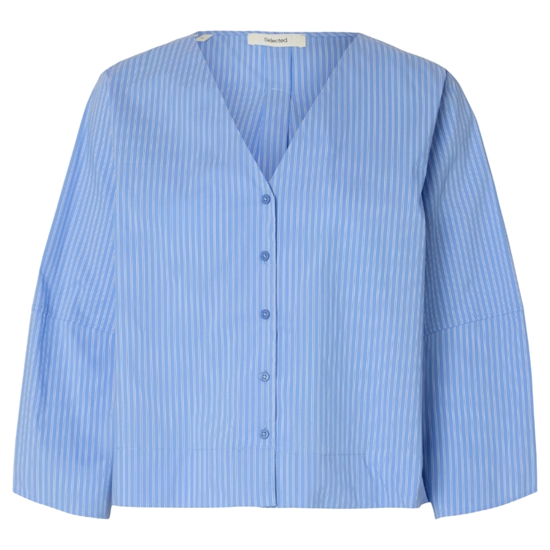 Selected Femme Bea 3/4 V-Neck Skjorte 