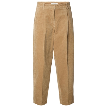 Selected Femme Barrel Mille Corduroy HW Bukser