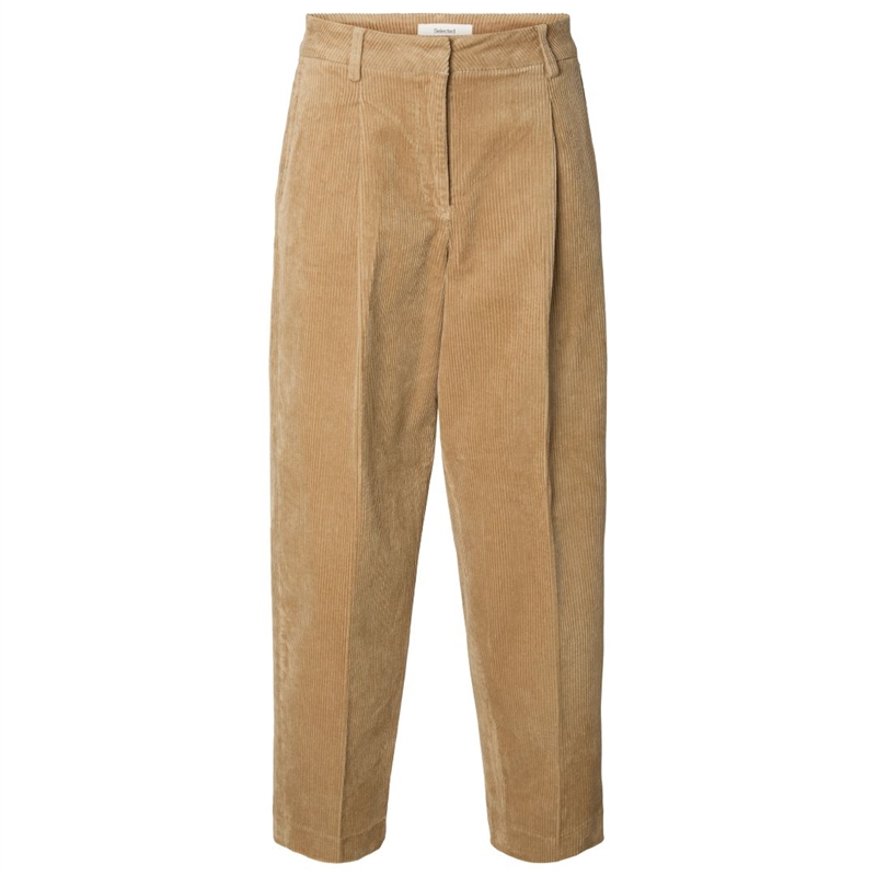 Selected Femme Barrel Mille Corduroy HW Bukser