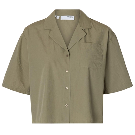 Selected Femme Blair SS Cropped Skjorte
