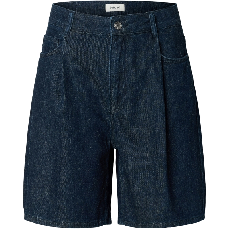Selected Femme Wide Hanny HW Denim Shorts