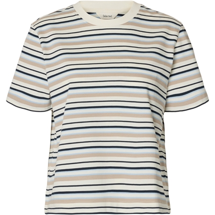 Selected Femme Essential SS Striped Boxy T-shirt
