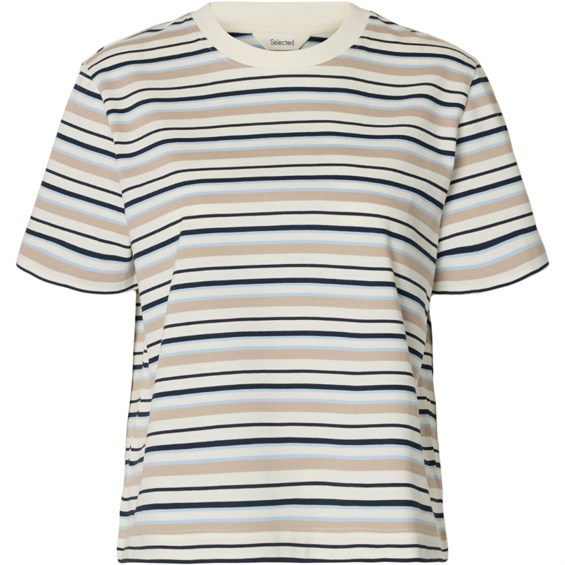 Selected Femme Essential SS Striped Boxy T-shirt