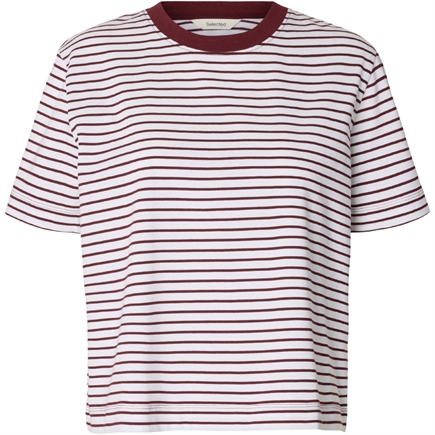 Selected Femme Essential SS Striped Boxy T-shirt