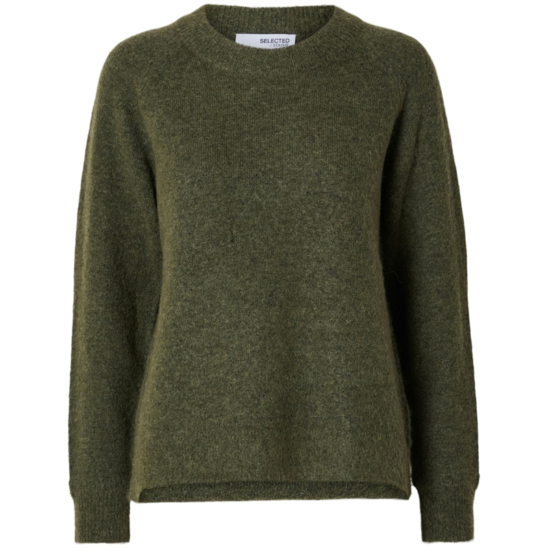 Selected Femme Slflulu LS Knit O-Neck Strik