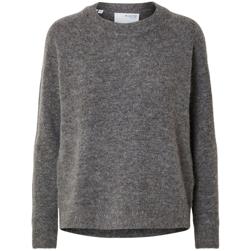 Selected Femme Slflulu LS Knit O-Neck Strik