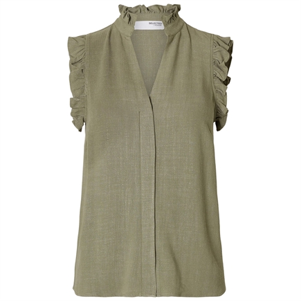 Selected Femme Viva SL Sun Ruffle Top