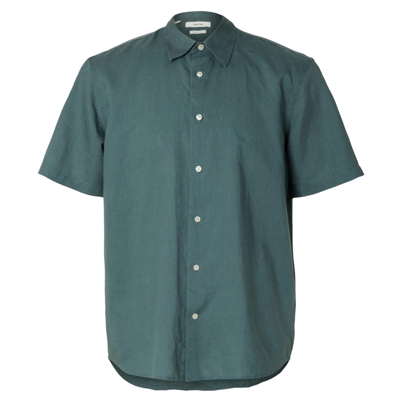 Selected Homme Regclaus Clay Linenblend SS Skjorte