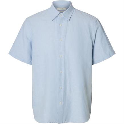 Selected Homme Regclaus Clay Linenblend SS Skjorte