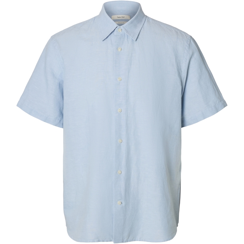 Selected Homme Regclaus Clay Linenblend SS Skjorte