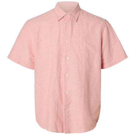Selected Homme Regclaus Clay Linenblend SS Skjorte