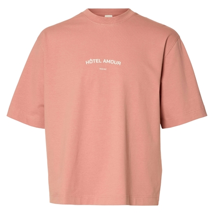 Selected Homme Boxyliam SS O-Neck Tee Hotel Amour T-shirt