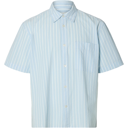 Selected Homme RLXStuart Seersucker SS Skjorte