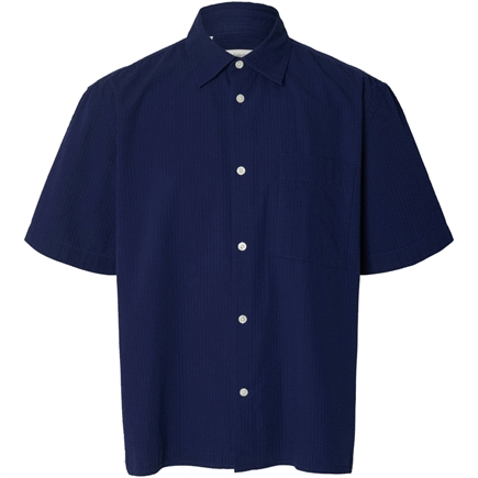 Selected Homme RLXStuart Seersucker SS Skjorte