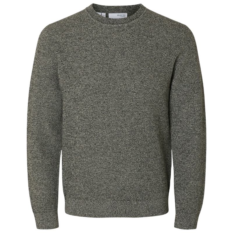 Selected Homme Ross LS Knit Structure Crew Neck Strik