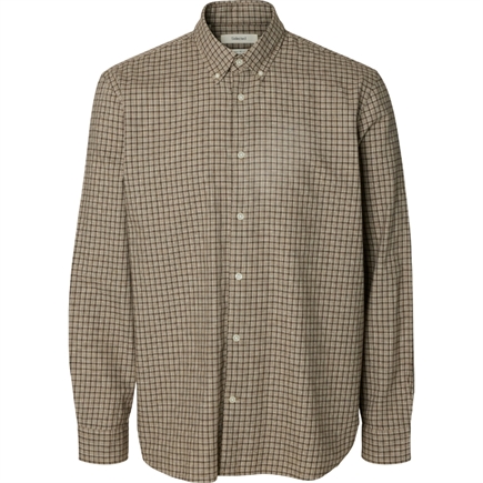 Selected Homme Cole-Jay Melange Reg LS Skjorte