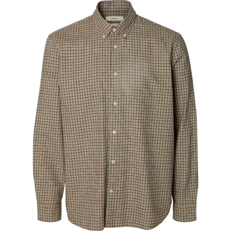 Selected Homme Cole-Jay Melange Reg LS Skjorte