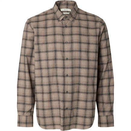 Selected Homme Cole-Jay Melange Reg LS Skjorte