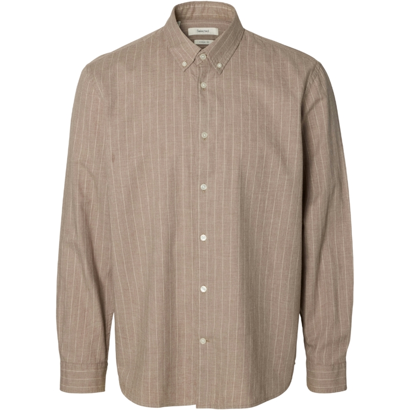 Selected Homme Cole-Jay Melange Reg LS Skjorte