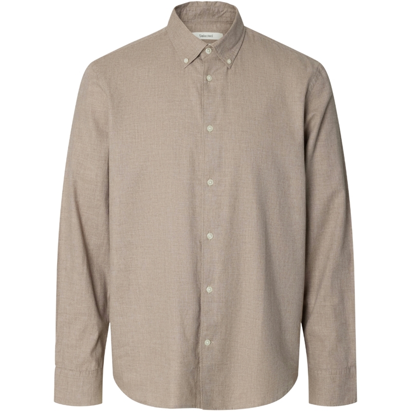 Selected Homme Cole-Jay Melange Reg LS Skjorte