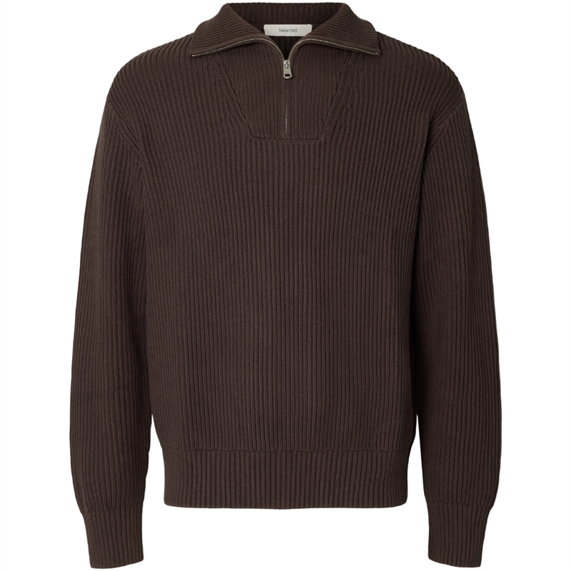 Selected Homme Dry LS Knit RLX Half Zip Strik