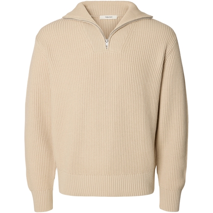 Selected Homme Dry LS Knit RLX Half Zip Strik