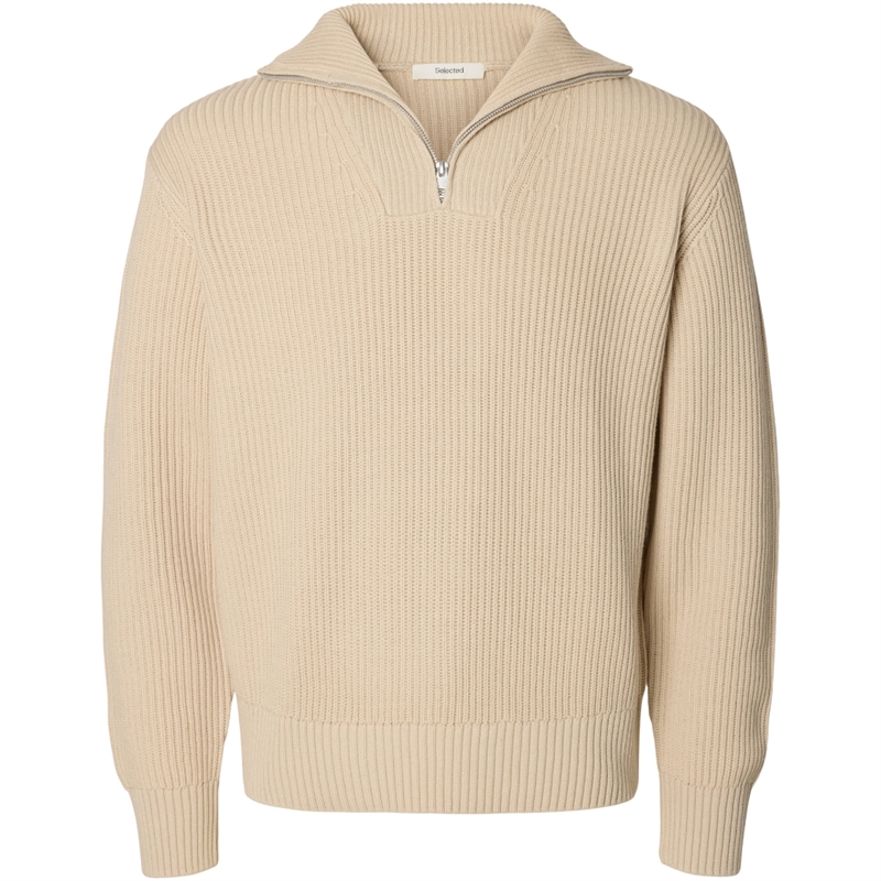 Selected Homme Dry LS Knit RLX Half Zip Strik