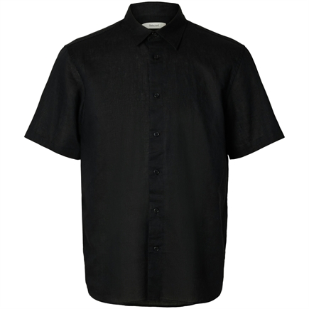 Selected Homme Regclaus Clay Linenblend SS Skjorte