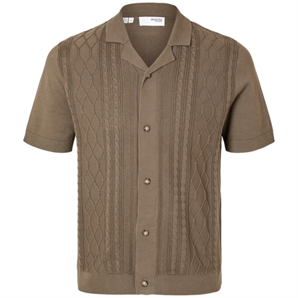 Selected Homme Slhtess SS Knit Resort Skjorte
