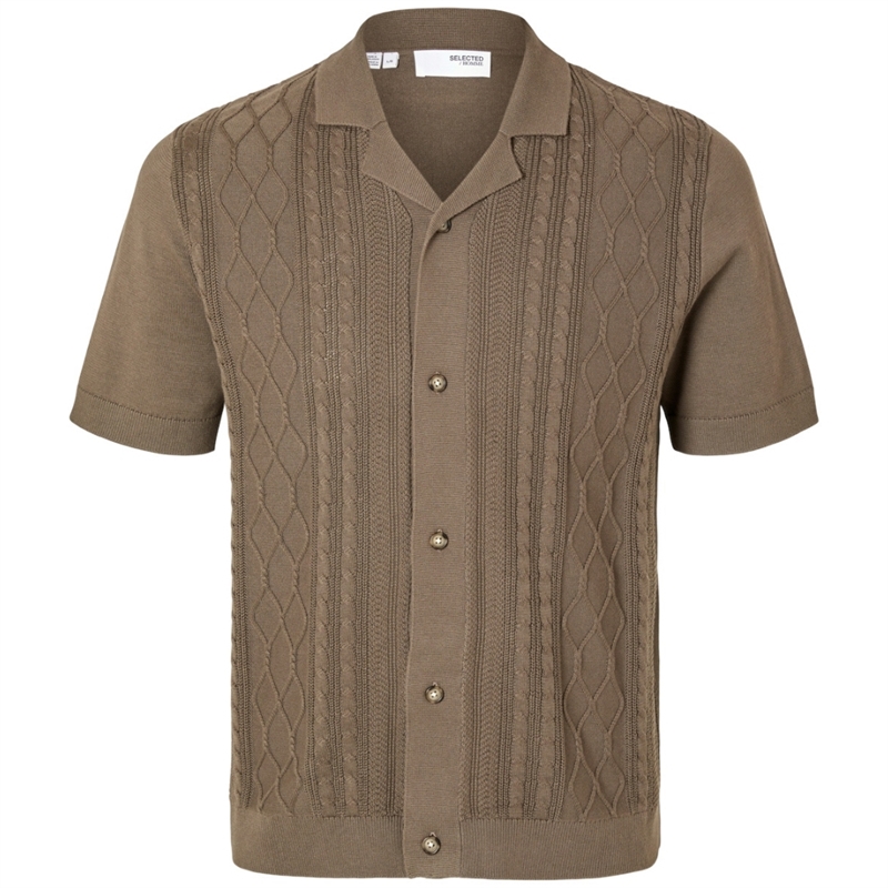 Selected Homme Slhtess SS Knit Resort Skjorte