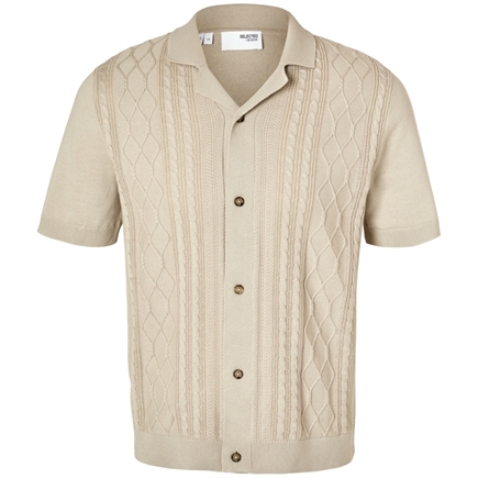 Selected Homme Slhtess SS Knit Resort Skjorte