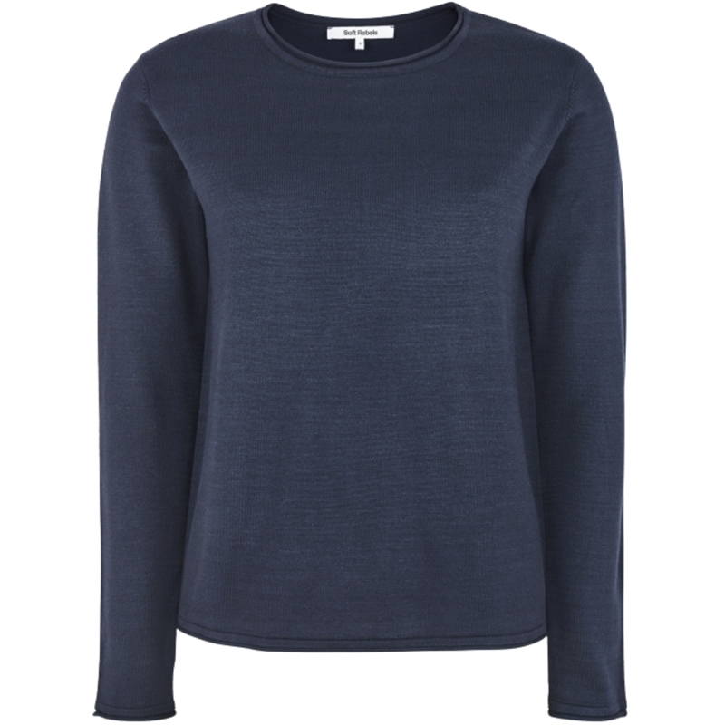 Soft Rebels Marla O-Neck Rullekant Strik