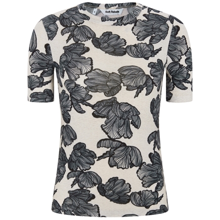 Soft Rebels Roman O-Neck Print T-shirt