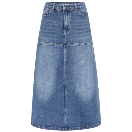 Soft Rebels Willa Midi Denim Nederdel 