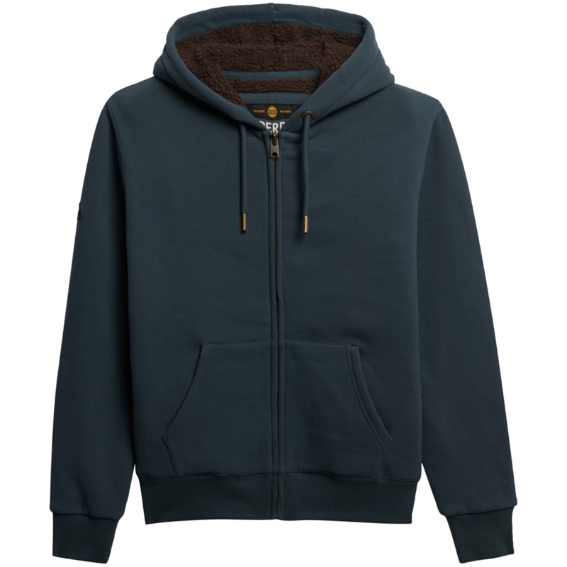 Superdry Borg Lined Zip Hættetrøje
